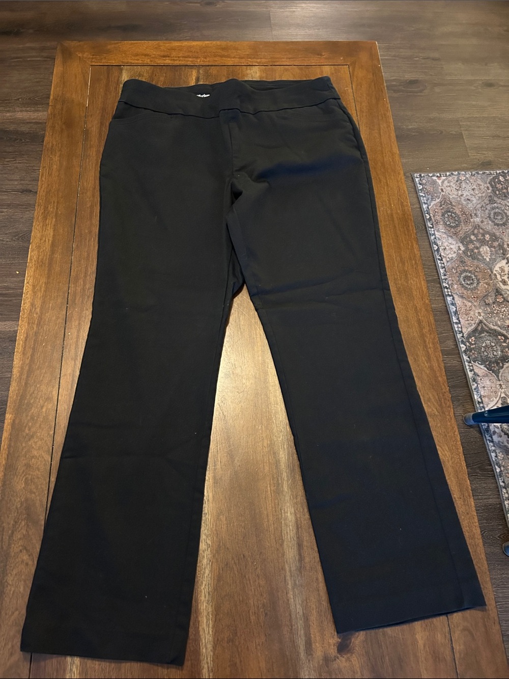 croft & barrow Black Straight-Leg Stretch Pants